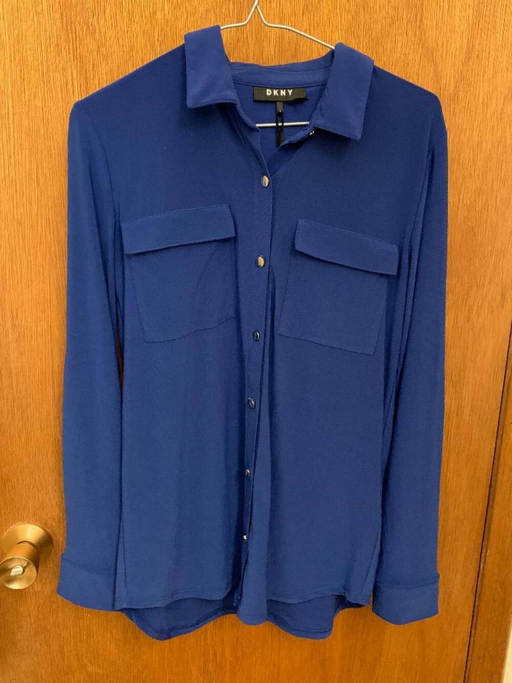 DKNY - Navy blue utility blouse - Size Small